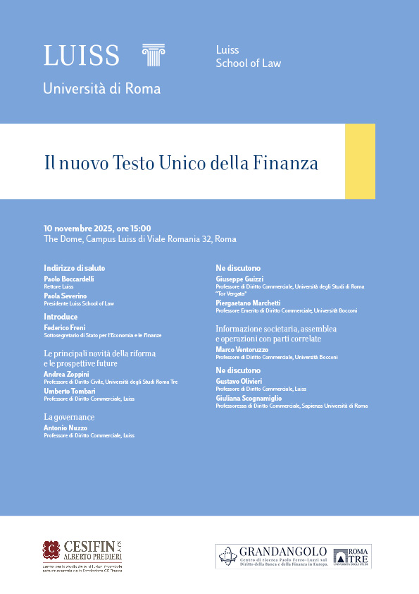 Il nuovo Testo Unico della Finanza